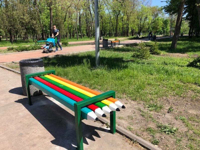Скамейки-карандаши появятся в парке им. Ю.Гагарина уже в этом году