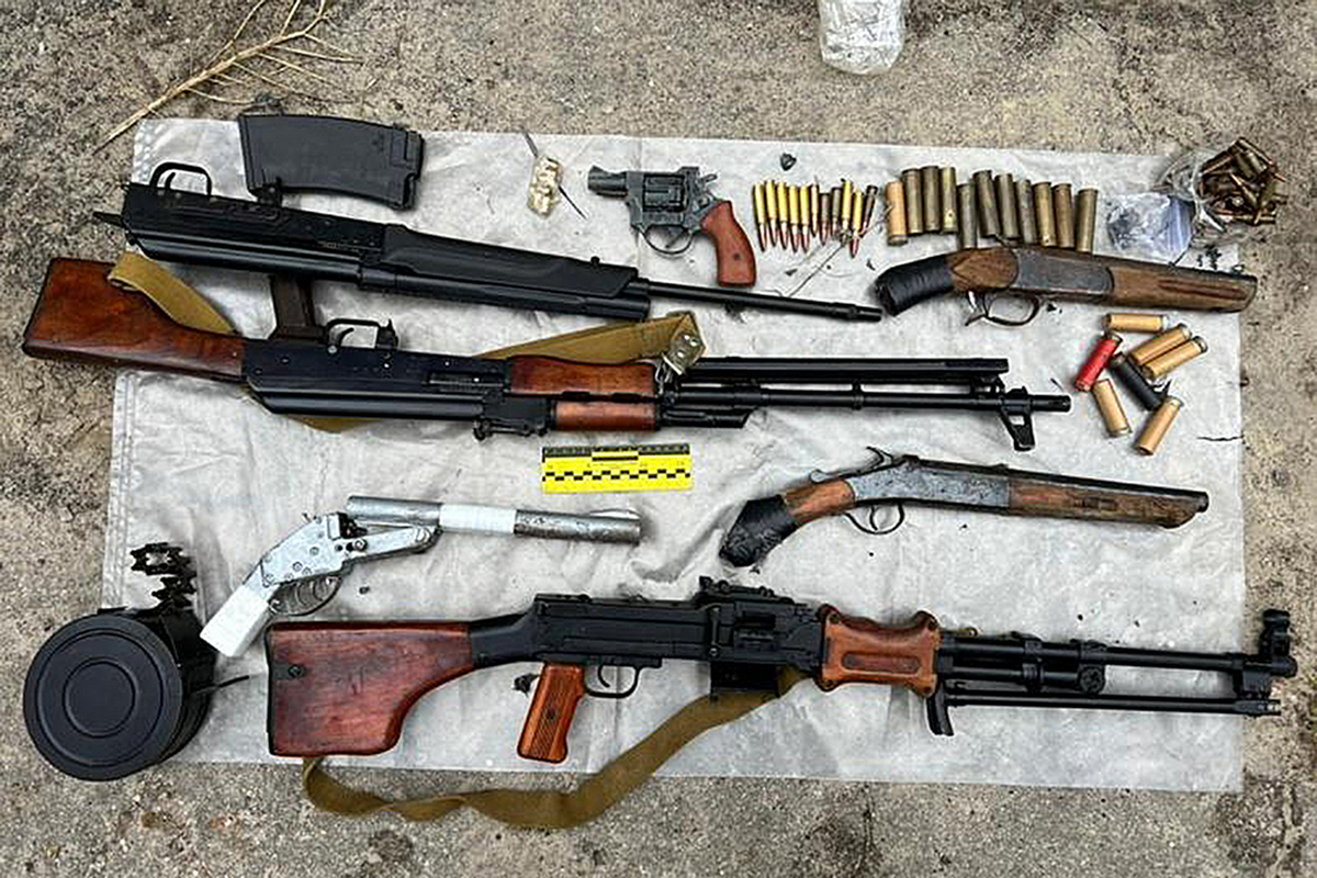 Правоохоронці знайшли у морозильній камері три обрізи, два кулемети, карабін, револьвер, дві гранати та майже сотня набоїв різного калібру.