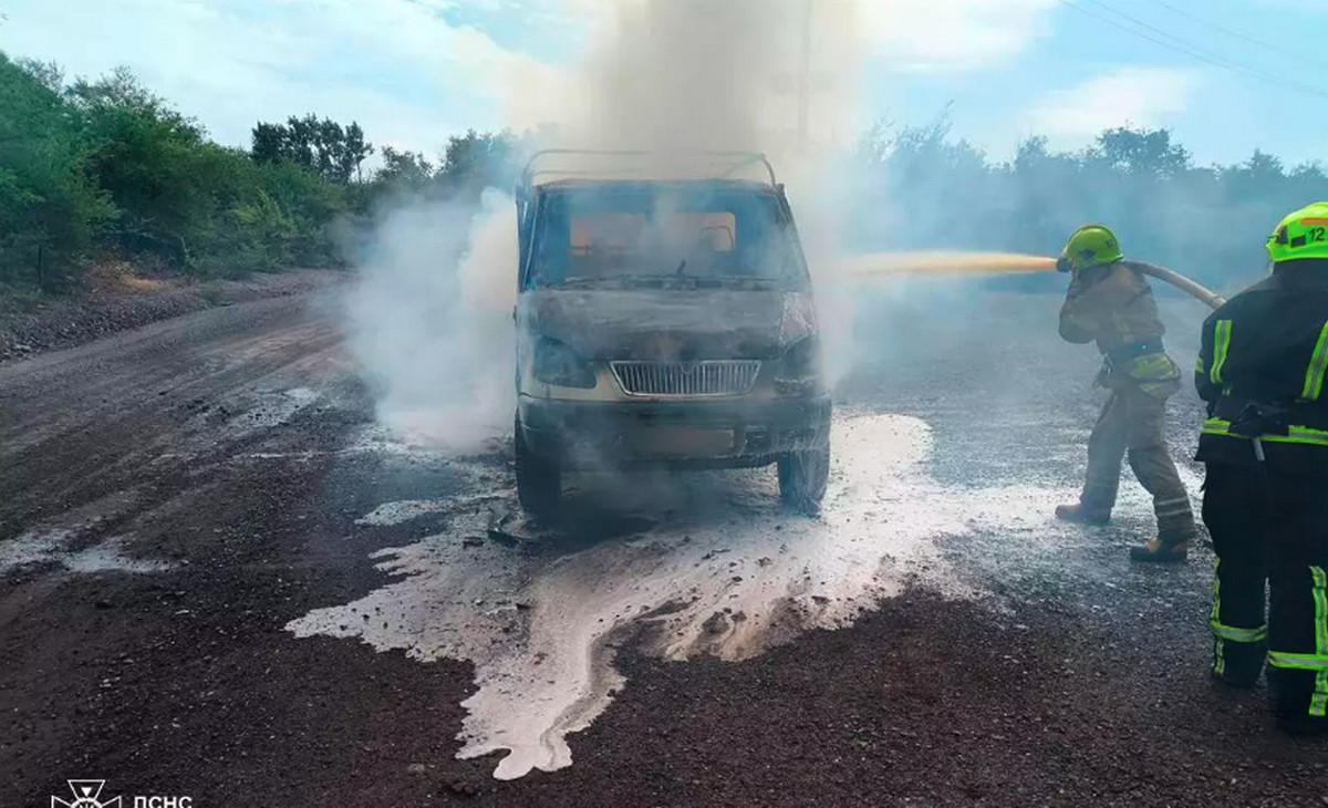 Під час руху виникло займання автомобіля «ГАЗель».