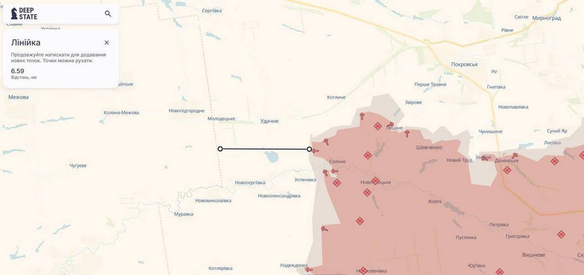 Відстань від лінії фронту до кордонів Дніпропетровщини скоротилася до менш ніж 7 км.